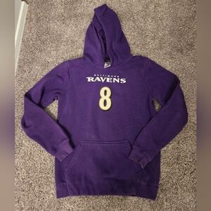 Baltimore Ravens NFL Sz. Youth/Teen XL 18-20 Lamar Jackson "8" Hoodie